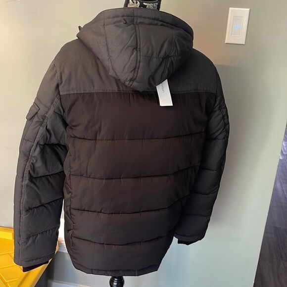 Mens Calvin Klein Rich Black Puffer Jacket NEW - Picture 4 of 6